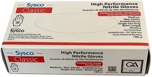 Sysco HIGH Performance Blue Nitrile Gloves (Blue, Medium),Medium(Pack of 2)