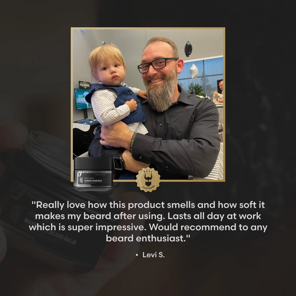 The Beard Struggle Warrior’s Beard Balm - Gold Collection, Valhalla's Gates - Non-Greasy Low-Hold Formula, Luxurious Cologne-Grade Fragrances 100% Natural and Plant-Based Ingredients - 50g