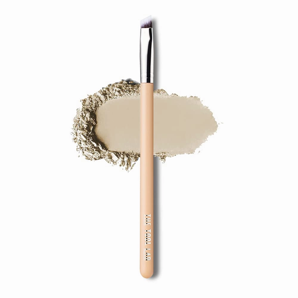 THE TOOL LAB 216 Angled Liner & Brow Brush - Eyeliner Eyebrow Brush Eye Point Makeup Brush - Premium Quality Synthetic Dense Bristles Cosmetic