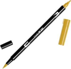 TOMBOW 56503 Dual Brush Pen Art Markers, Yellow Gold 026, 6-Pack