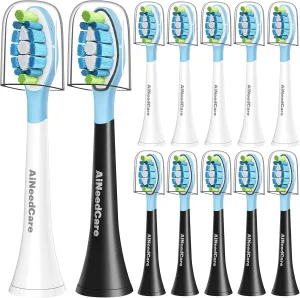 Toothbrush Replacement Heads for Philips Sonicare (6 White  6 Black)