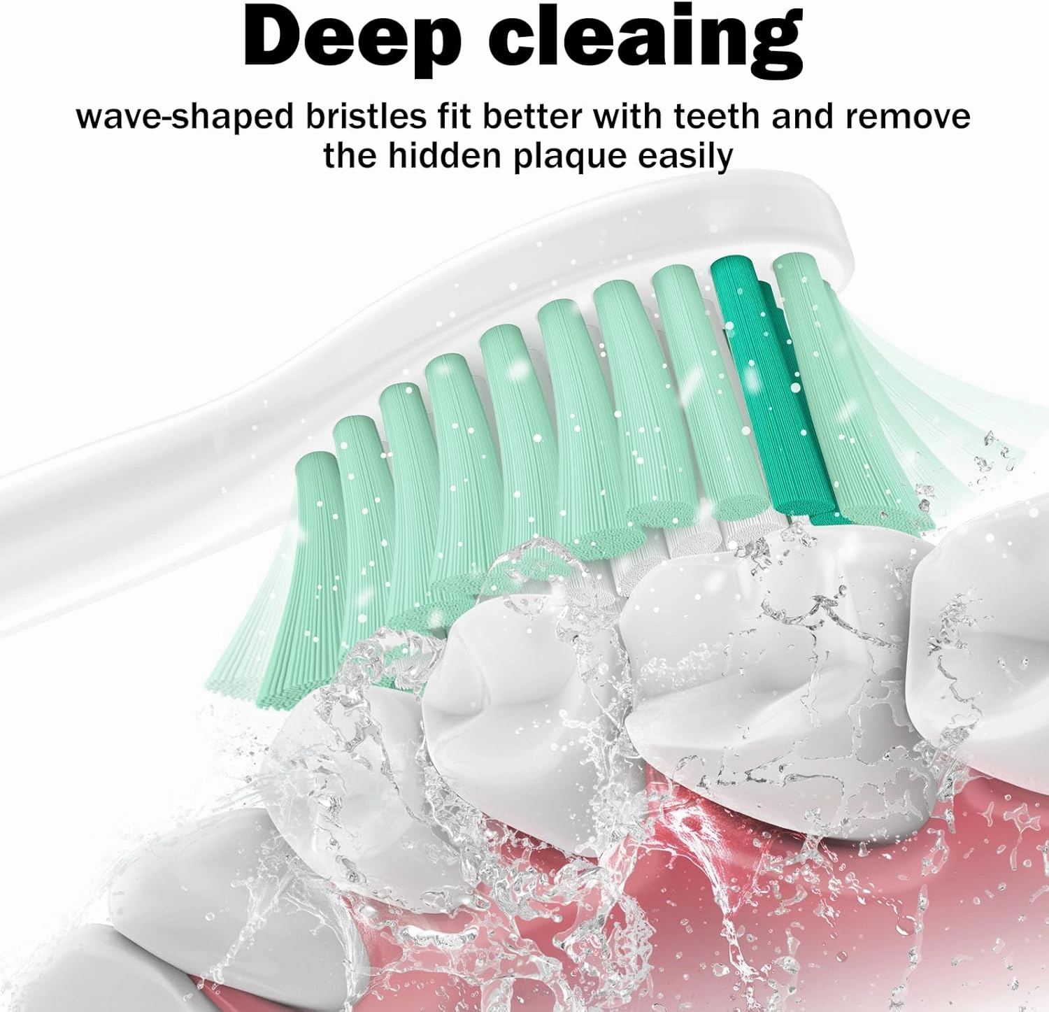 Toothbrush Heads for Philips Sonicare Replacement Brush Heads Medium Soft Dupont Bristles Electric Toothbrush Replacement Heads Fit E-Series Essence Xtreme Elite Advance and CleanCare, 6 Pack