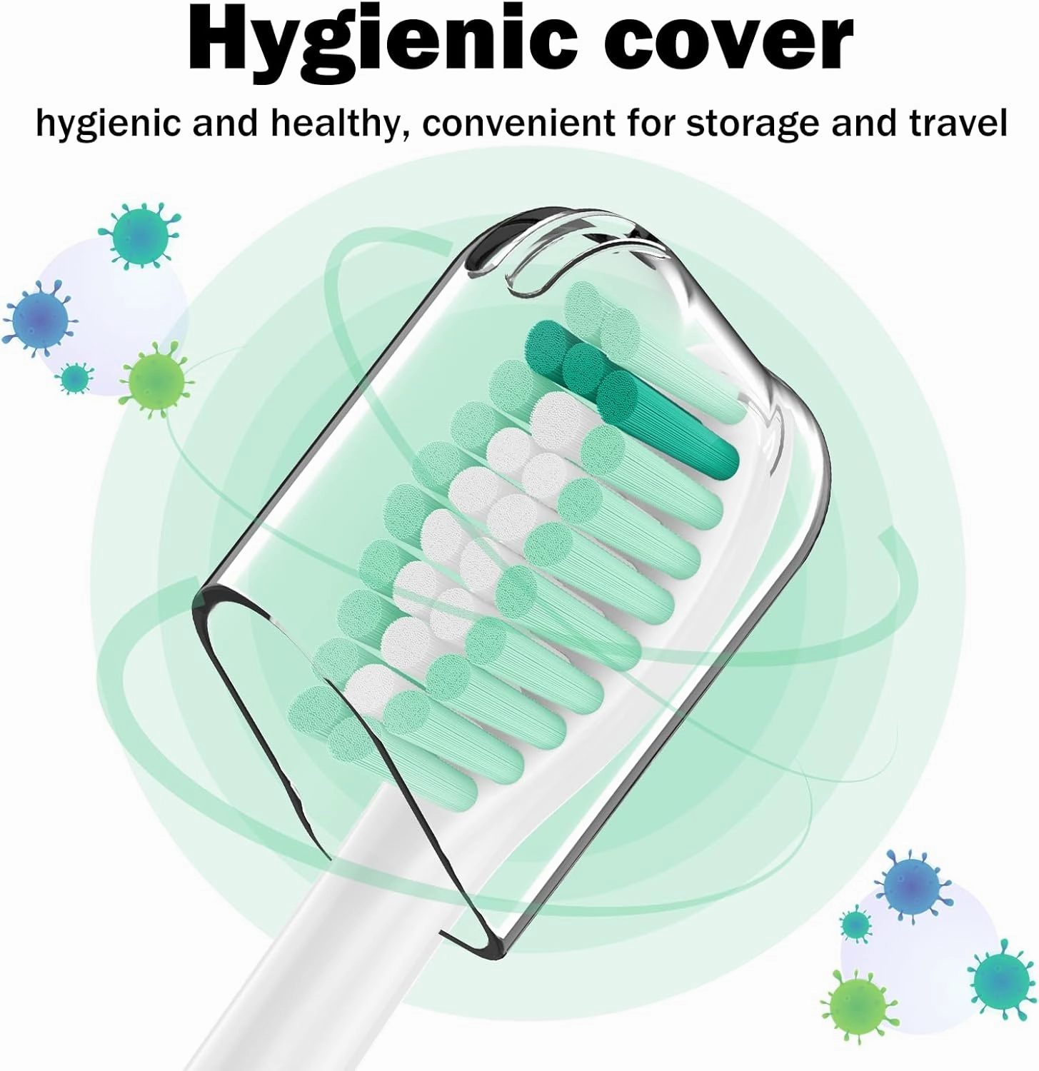 Toothbrush Heads for Philips Sonicare Replacement Brush Heads Medium Soft Dupont Bristles Electric Toothbrush Replacement Heads Fit E-Series Essence Xtreme Elite Advance and CleanCare, 6 Pack