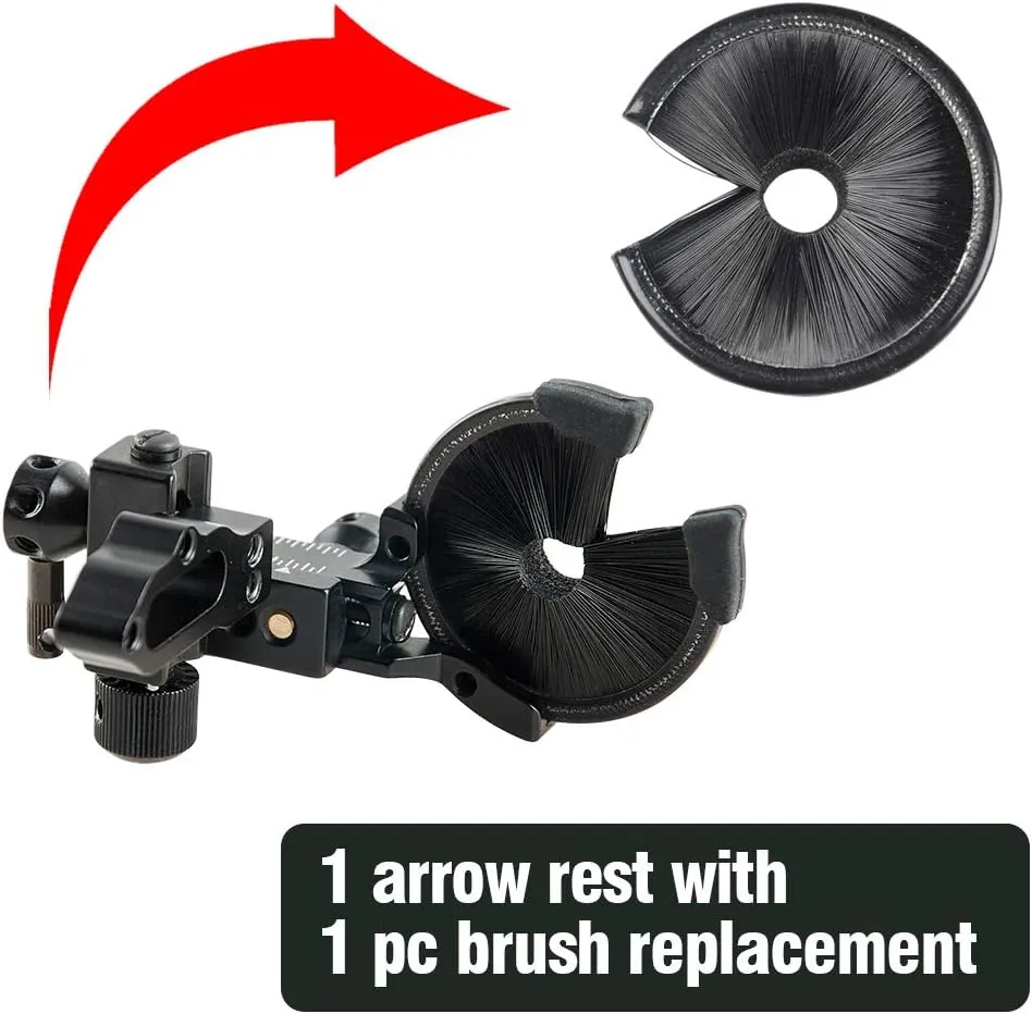 TOPOINT ARCHERY Compound Bow Full Containment Micro Adjust Brush Arrow Rest Archery Rest Round Replacement Brush Bow and Arrow Shooting Target Parts Tool Hunting Accessories Arrow Stand