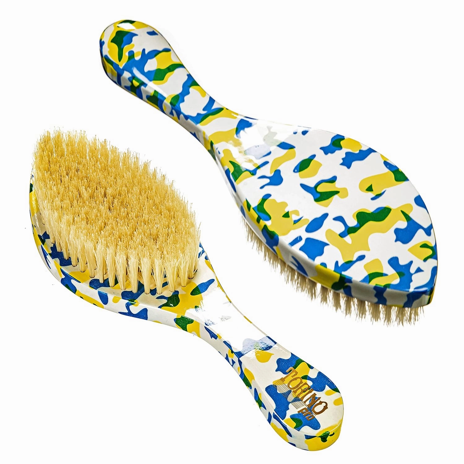 Torino Pro Curve Wave brush #163- Medium 100% Boar Bristle Curved 360 Wave Brush - Great for laying down 360 waves and use before using wave cap or durag - Luxury wave brush for men 360