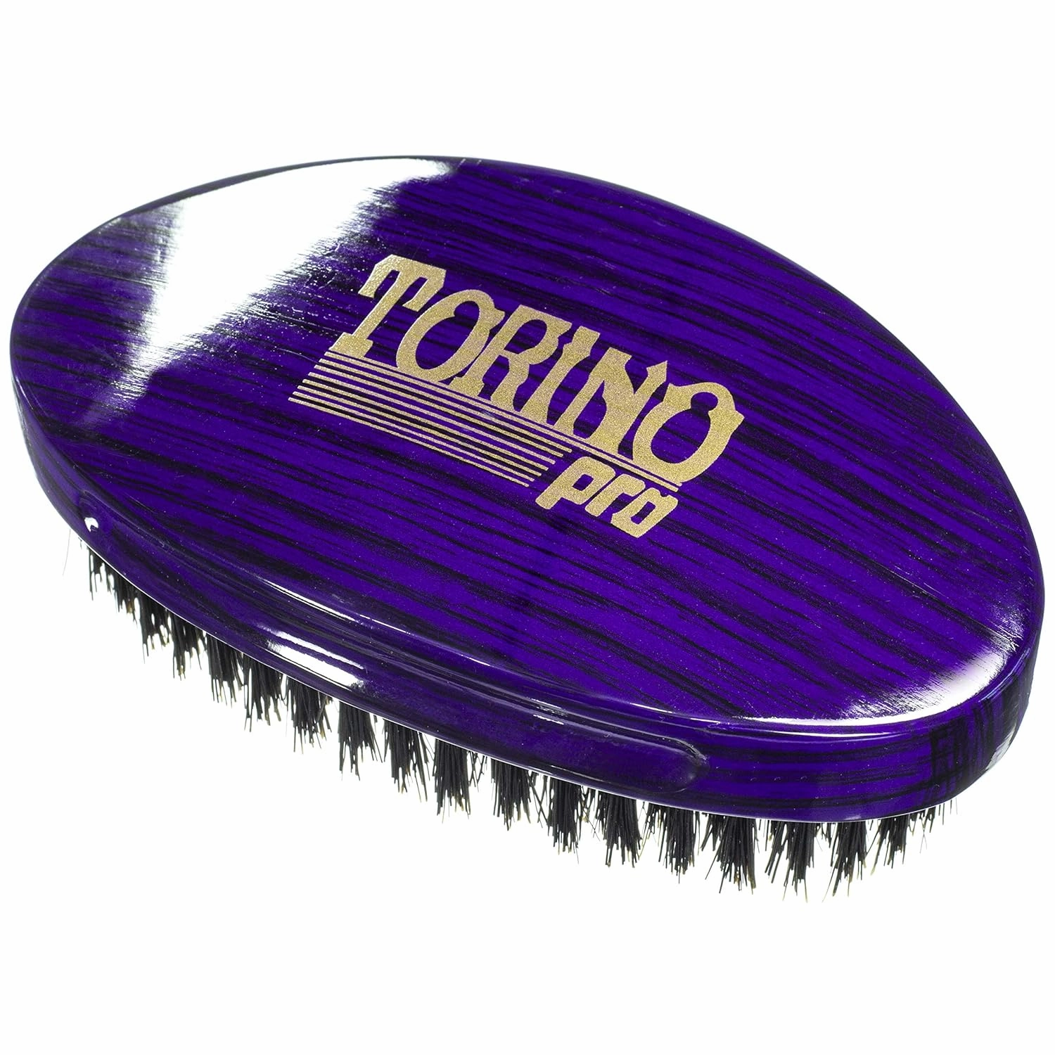 Torino Pro Wave #1460 - By Brush King - Curved, Firm Medium Palm/Military 360 Waves Brush