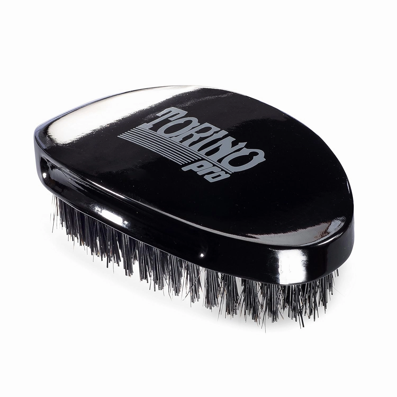 Torino Pro Wave brush by Brush King #480 - (updated) Hard Curve Palm Wave Brush with Reinforced Boar & Nylon Bristles - Great for Wolfing- Great 360 waves curve brush