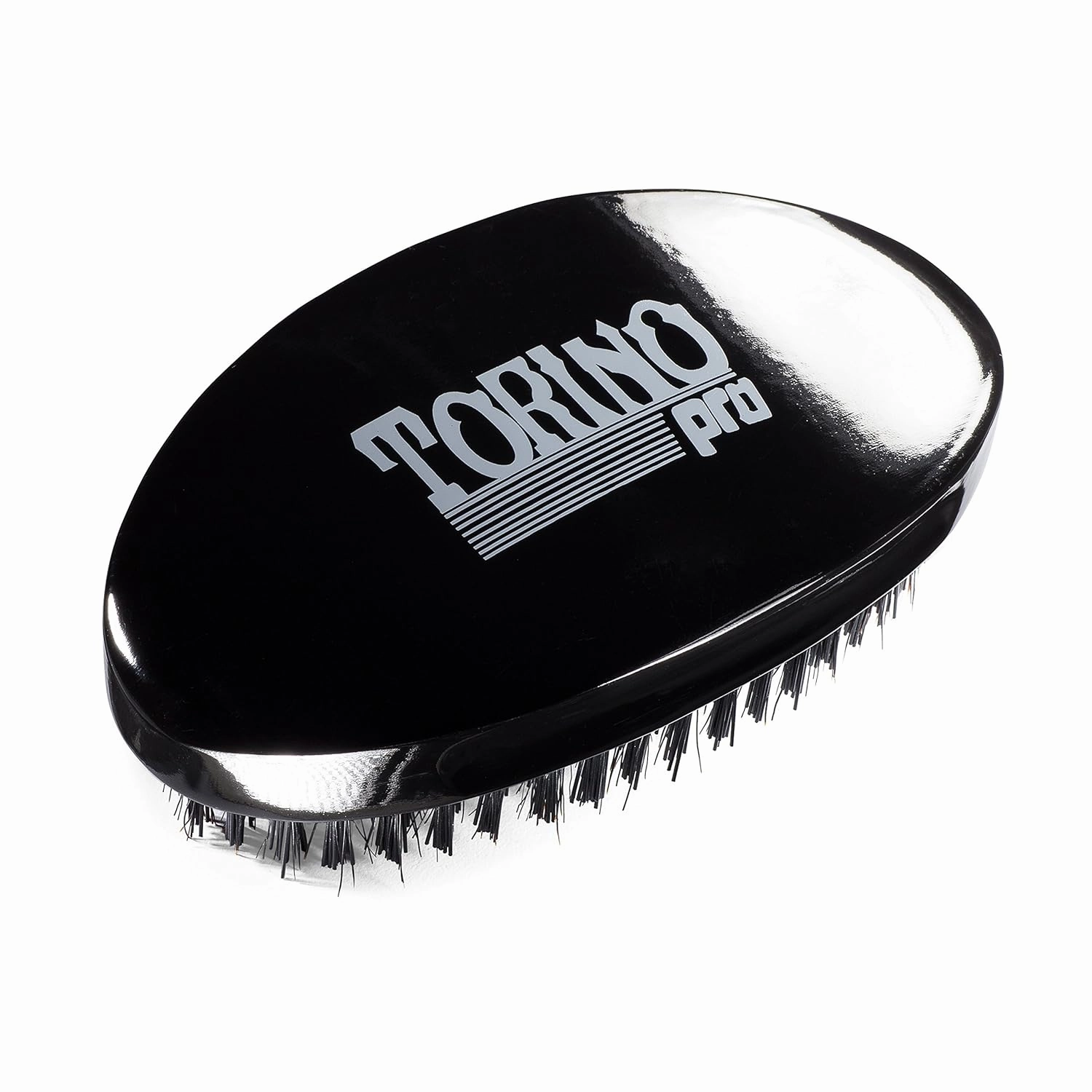 Torino Pro Wave brush by Brush King #480 - (updated) Hard Curve Palm Wave Brush with Reinforced Boar & Nylon Bristles - Great for Wolfing- Great 360 waves curve brush