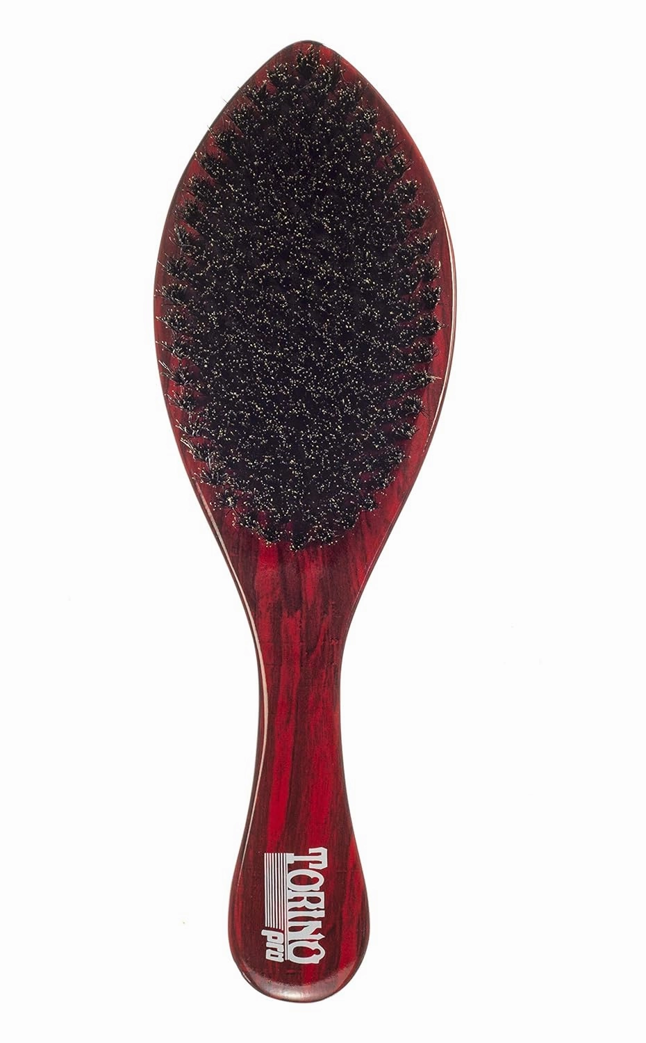 TORINO PRO WAVE BRUSHES BY BRUSH KING Wave Brush #11- Medium Soft Curve Wave Hair Brush for Men, 100% Boar Bristles, Great for Fresh Cuts and Thinning Hair, For 360 Waves