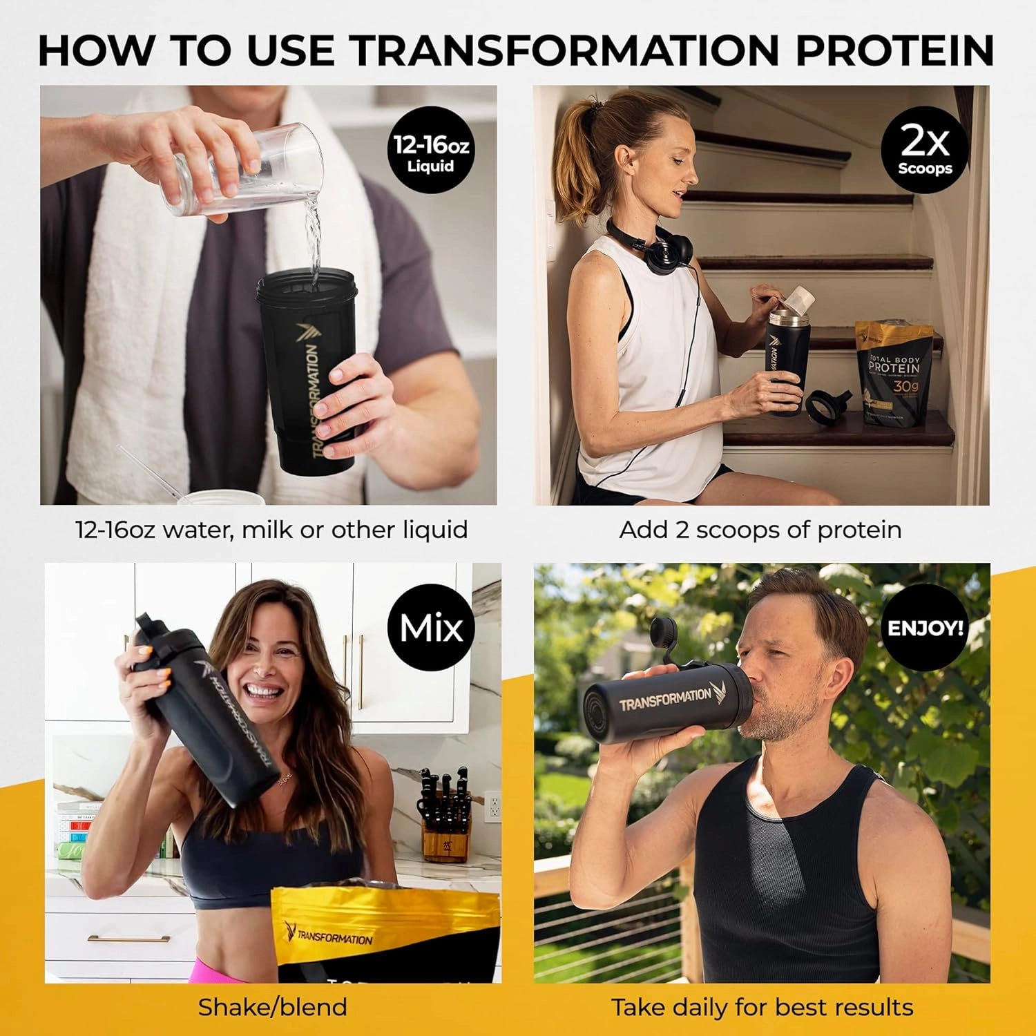 Transformation Protein Super Blend | Egg White, Collagen Peptides, and Plant Protein | 15 Billion CFU Probiotics | Digestive Enzymes | MCT Oil | BCAAs | Low Carb Shake for Men & Women | Chocolate