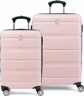 Travelpro Runway 2 Piece Luggage Set, Carry-on & Convertible Medium to Large 28-Inch Check-in Hardside Expandable Luggage, 8 Spinner Wheels, TSA Lock, Hardshell Suitcase, Powder Pink