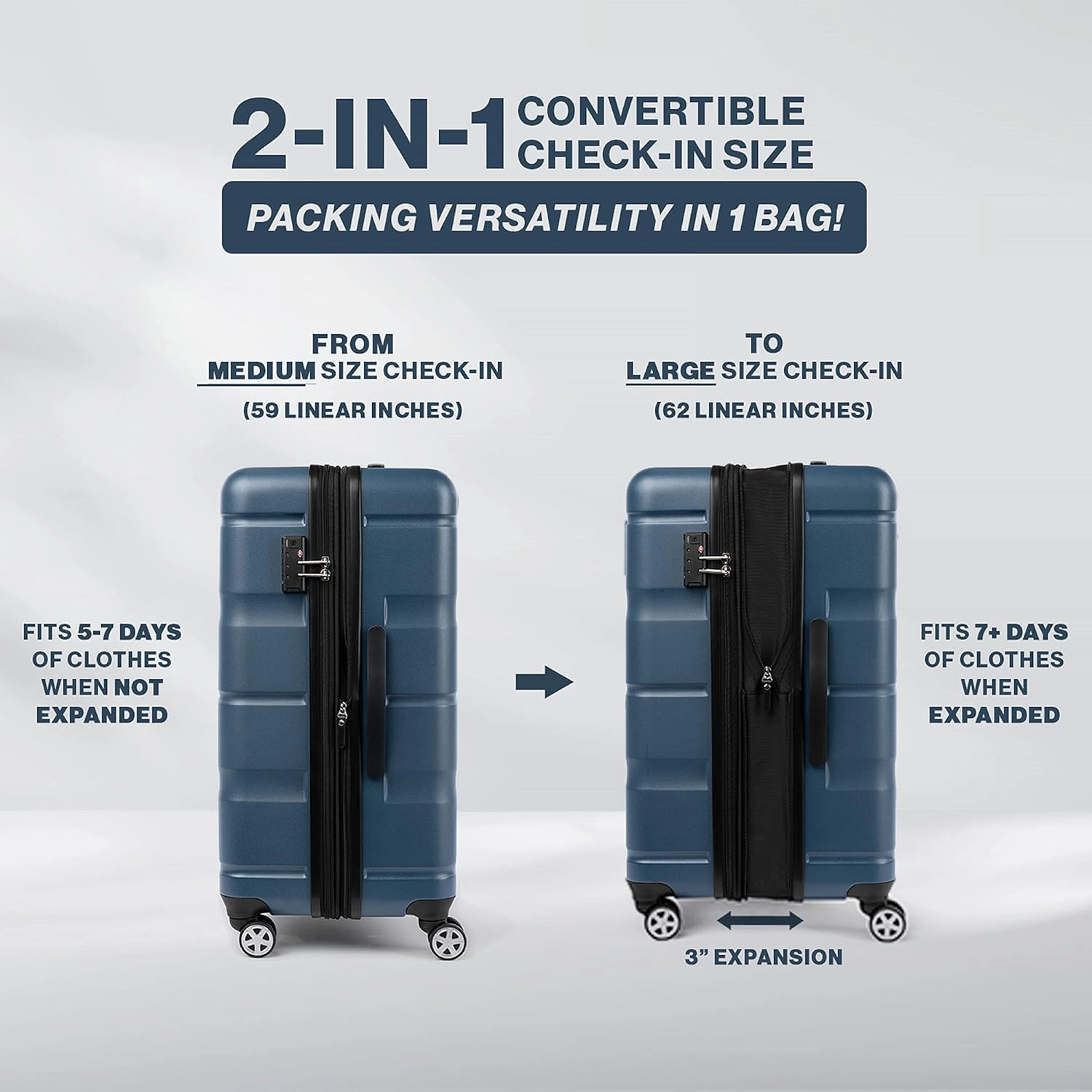 Travelpro Runway 2 Piece Luggage Set, Carry-on & Convertible Medium to Large 28-Inch Check-in Hardside Expandable Luggage, 8 Spinner Wheels, TSA Lock, Hardshell Suitcase, Powder Pink