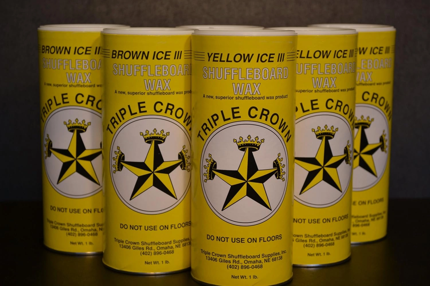 Triple Crown Medium Speed Sampler Table Shuffleboard Powder Wax Combo Six Pack