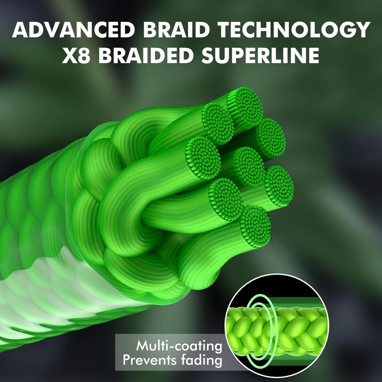 TRUSCEND X8 Braided Fishing Line, Durable and Valuable PE Braid Line for Professional, More Thinner More Smoother Performance for Casting Well, Must-Have Freshwater Fishing Gear, Fishing Gift for Men
