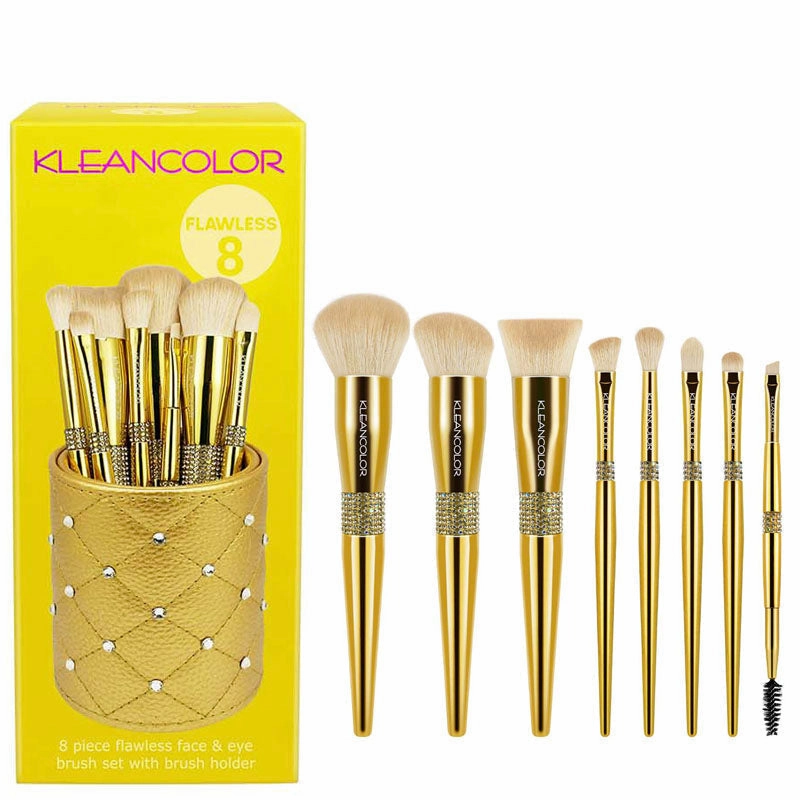 Twinkle Love 8PC Deluxe Face & Eye Brush Set with Brush Holder