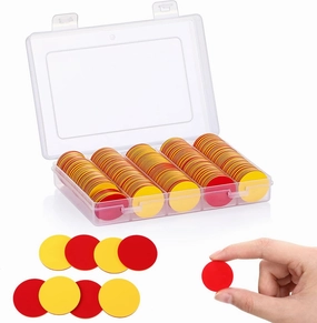 Two Color Counters, 300 Pcs, Red/Yellow Counters for Kids Math, Counters, Educational Counting, Sorting, and Patterning, Family Counters, Math Bingo Chips, Grades K , Classroom Bulk Kit