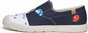 UIN Men's Fashion Sneakers Lightweight Walking Casual Slip Ons Comfortable Canvas Art Painted Travel Shoes Cadiz