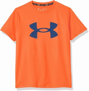 Under Armour Boys' Short Sleeve Rashguard, Salt-Resistant Swim Shirt, Built-in UPF 40  Sun Protection