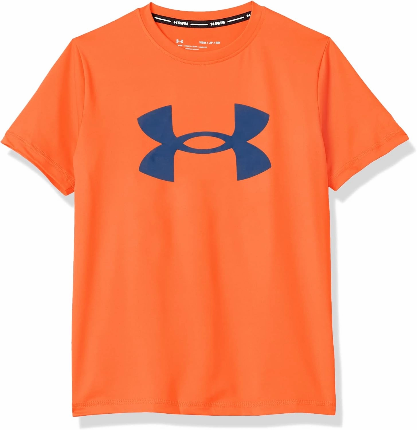 Under Armour Boys' Short Sleeve Rashguard, Salt-Resistant Swim Shirt, Built-in UPF 40  Sun Protection