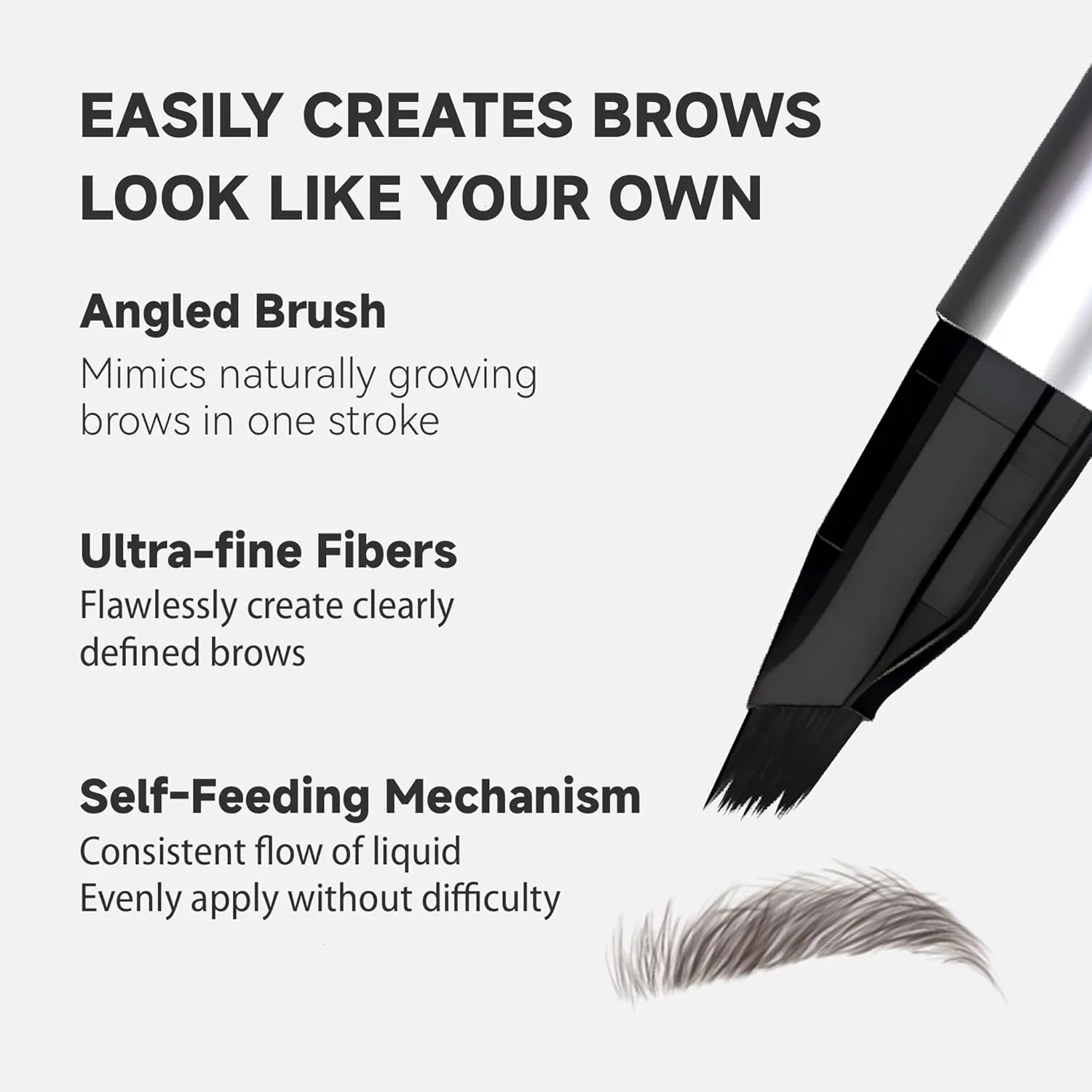 Unicos Eyebrow Pen, Angled Brow Brush, Eyebrow Pencils for Women, Natural Eyebrow, Hair-Like Strokes, 24hrs Long-Lasting, Waterproof, Smudge-Proof, Easy to Use, Multiple Uses, Gifts for Her, Coconut