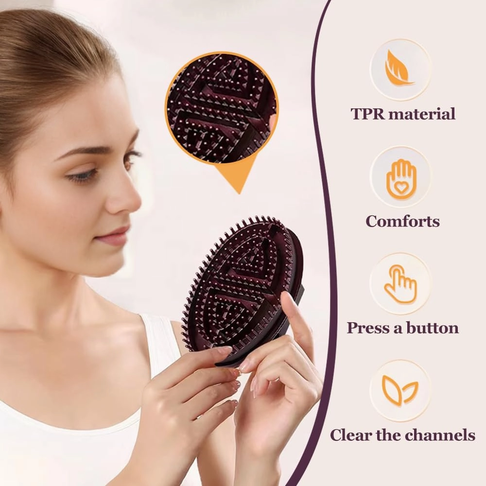 Upgrade Meridian Brush Massage Body, 2025 New Full Body Relaxation Handheld Massage Comb Meridian Brush, Portable Beauty Salon Professional Custom Meridian Comb (Transparent)