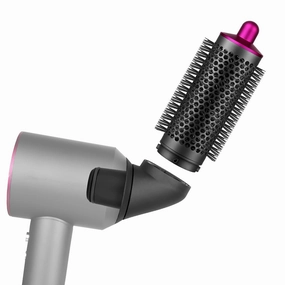 Upgraded Connector Adapter with Round Volumizing Brush for Dyson Supersonic Hair Dryer, Round Brush and Adapter Attachment for Converting Hair Dryer for Airwrap, Rose