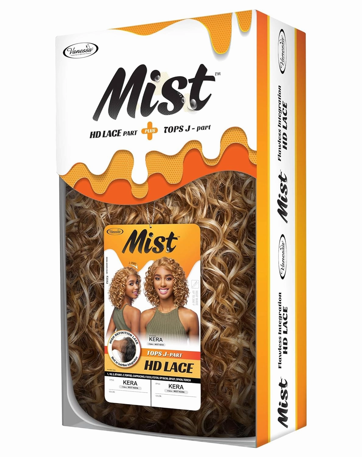 Vanessa Mist Fashion Medium Length Curly Hair Style HD Lace Synthetic Wigs - MIST KERA (1)