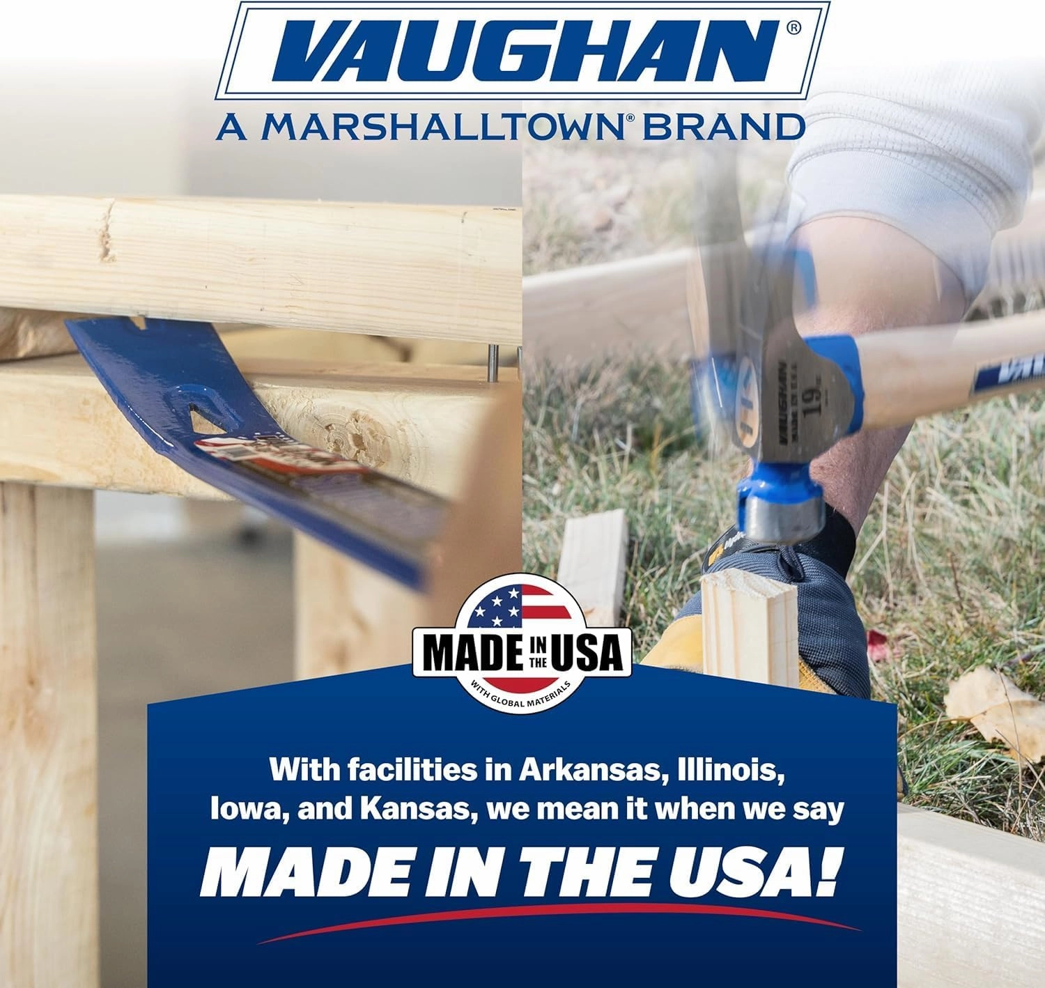 VAUGHAN CF2 California Framer Hammer, 19 oz Milled, Nail Starter, Made In The USA, VN11600