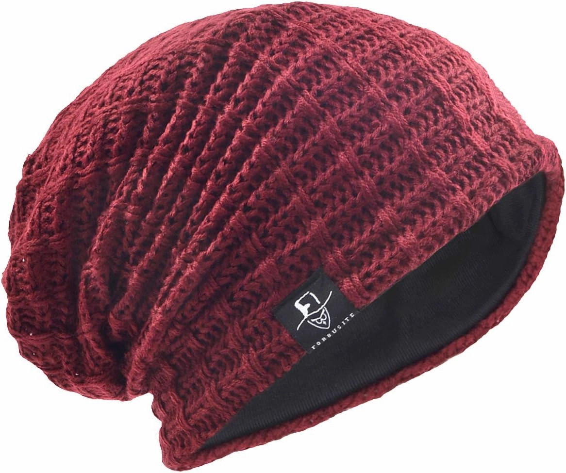 VECRY Men's Slouchy Beanie Knit Crochet Rasta Cap for Summer Winter