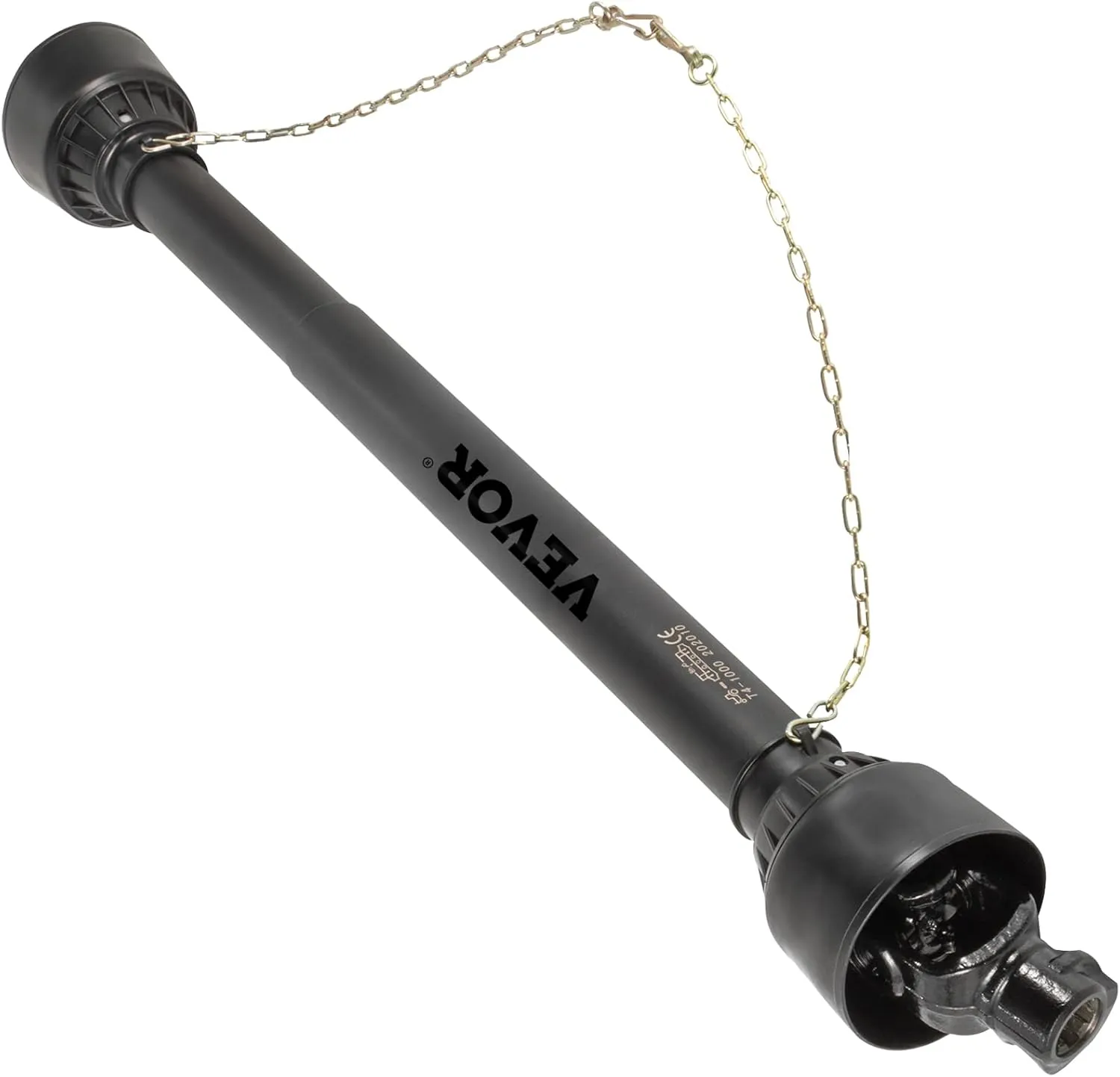 VEVOR PTO Shaft 1 3/8" PTO Drive Shaft, 6 Spline End Round End PTO Driveline Shaft, Series 4 Tractor PTO Shaft, 39"-55" Brush Hog PTO Shaft, Black PTO Shaft for Bush Hog/Finish Mower/Rotary Cutter