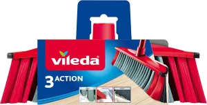 Vileda 142158 3-in-1 Natural Broom(Only Comes with Brush Head No Handle Included)