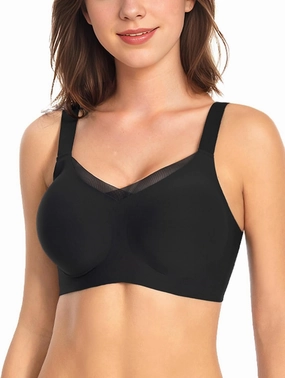 Vinfact Womens V Lace Wireless Seamless Bras No Underwire Comfort Push Up Bras Supportive Full Coverage Bralettes T Shirt Bra