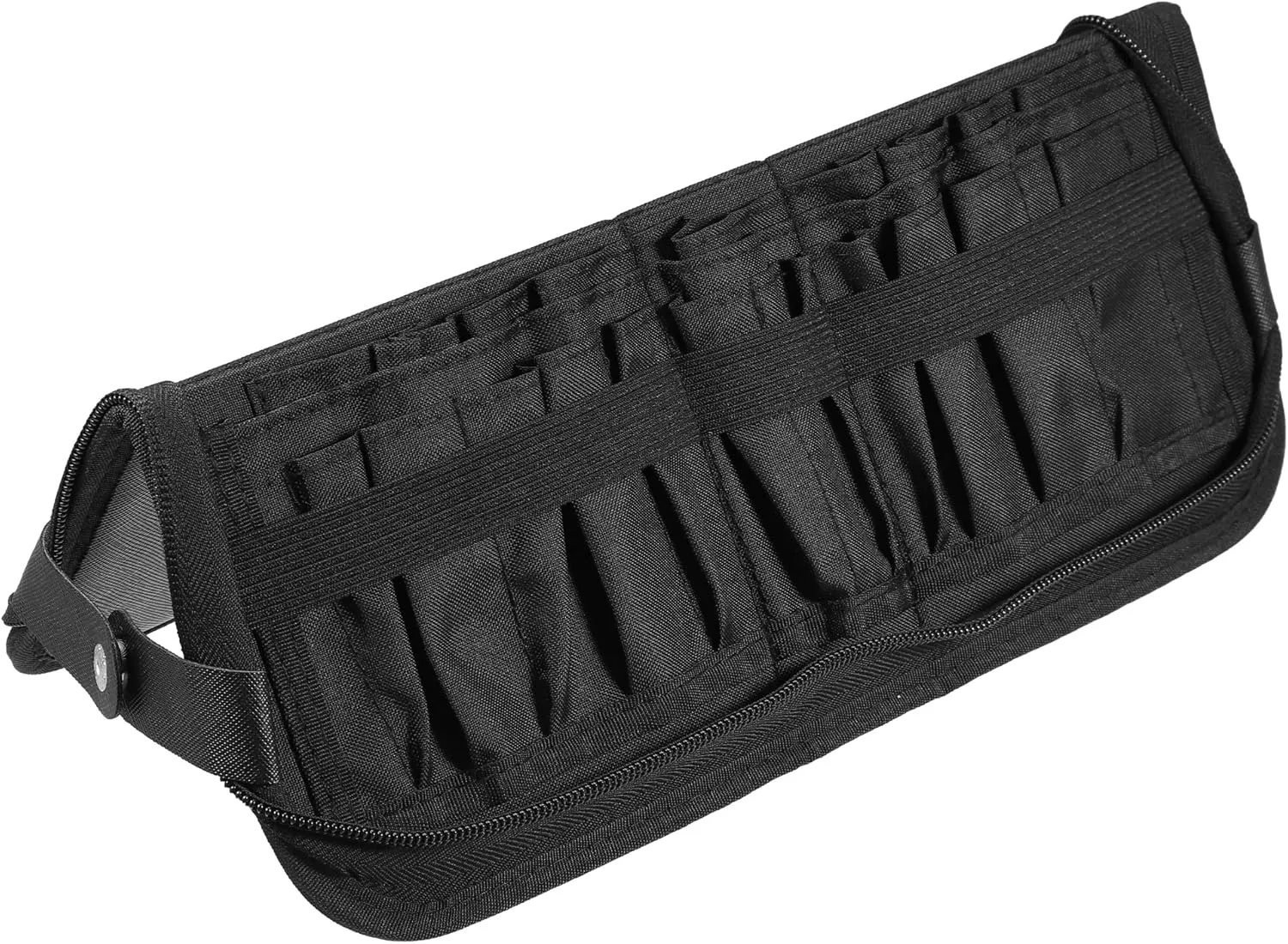 VOCOSTE Foldable Makeup Brush Holder, 23 Pockets Makeup Brush Organizer, Stand-up Makeup Brush Travel Bag Cosmetic Case, Portable Travel Makeup Brushes Case Handbag