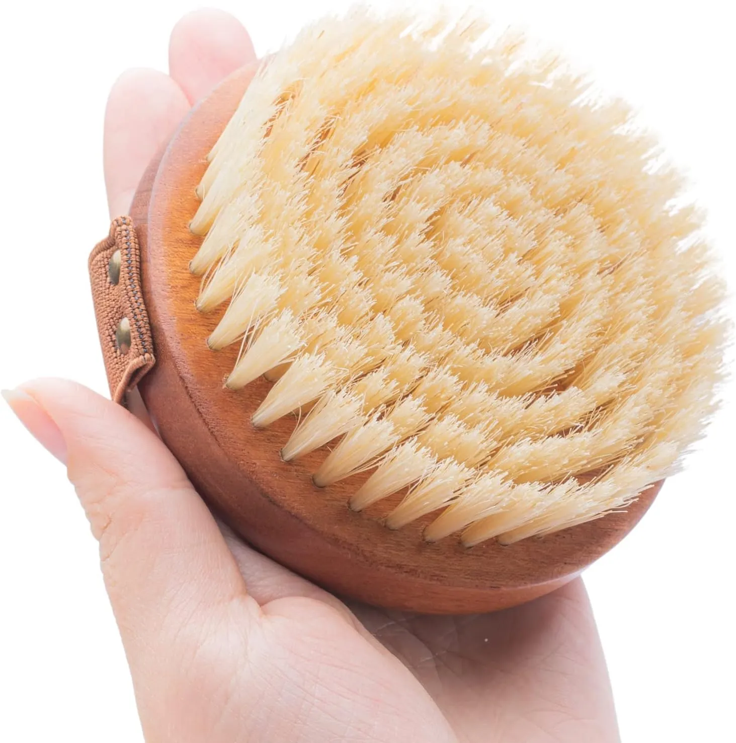 Walnut Wood Wet & Dry Body Brush Ultimate Body Brush for Wet and Dry Use - Shower and Bath Body Exfoliator for Removing Dead Skin Cells and Cellulite, Firming and Stimulating Blood Circulation