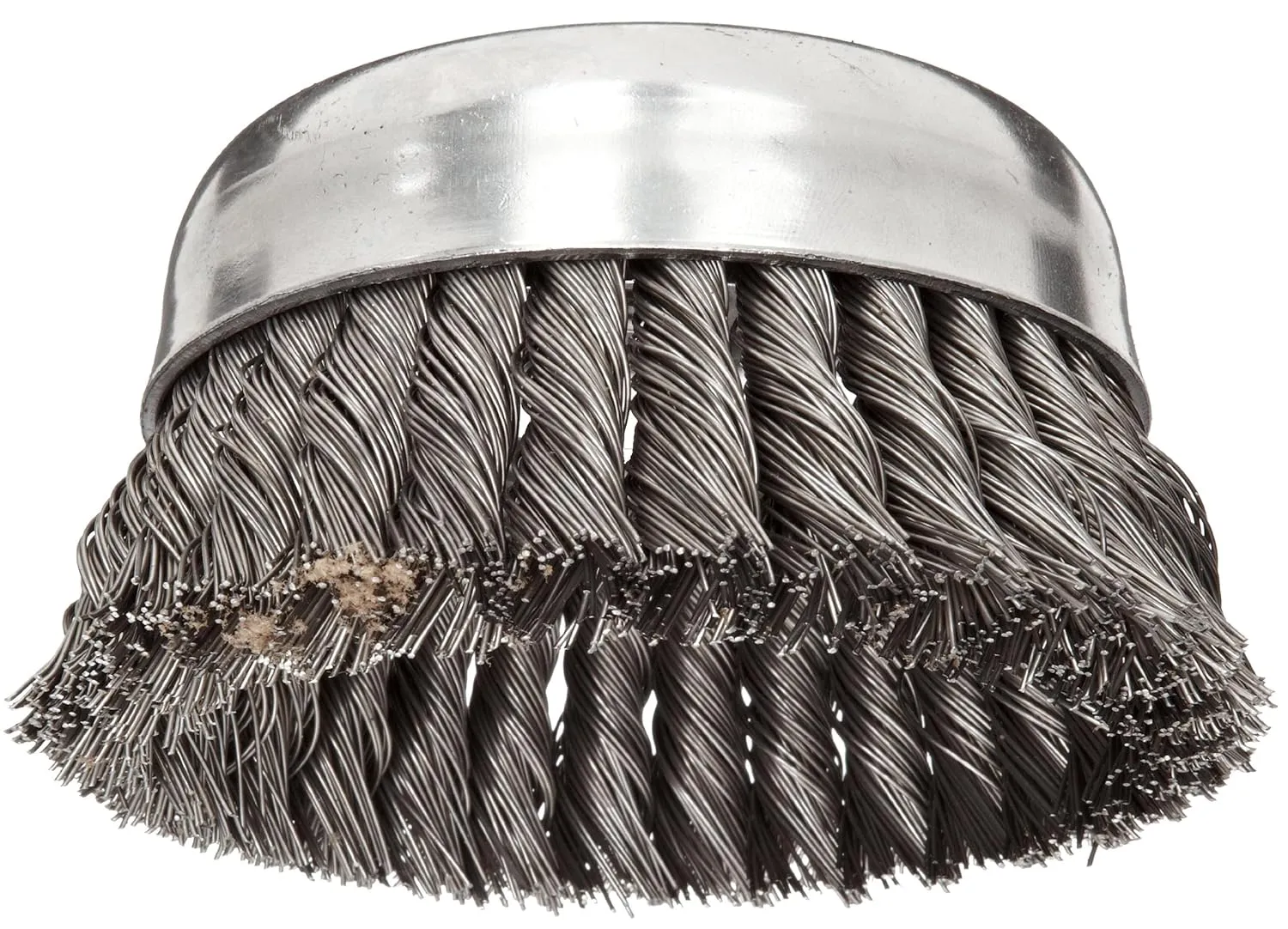 Weiler 12276 5" Single Row Knot Wire Cup Brush, .023" Steel Fill, 5/8"-11 UNC NUT, Made in the USA