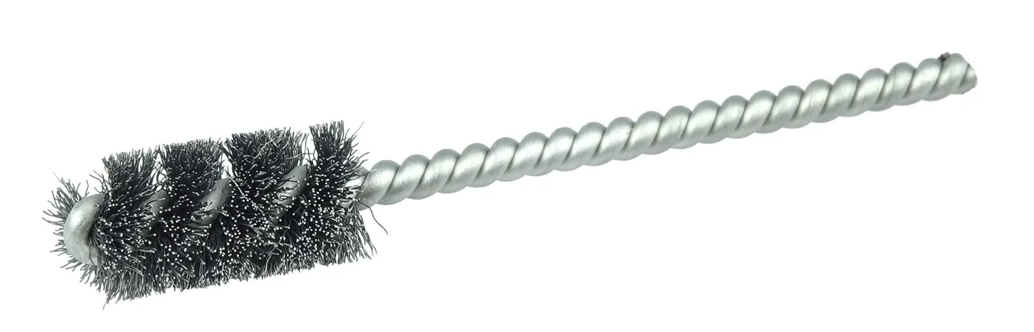 Weiler 21074 1/2" Power Tube Brush, .005" Steel Wire Fill, 1" Brush Length, Made in The USA (Pack of 10)