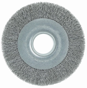 Weiler 06090 8" Medium Face Crimped Wire Wheel, .006" Steel Fill, 2" Arbor Hole, Made in The USA