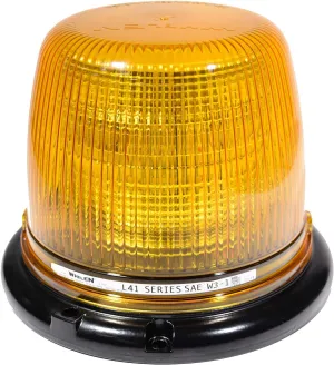 Whelen L41AP - 12 VDC Medium Profile Amber Permanent Mount Beacon