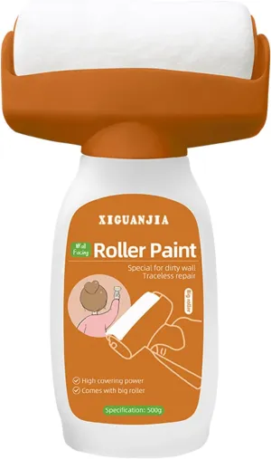 White Paint - for Effortless Cleaning & Pristine Walls,Small Roller Brush Repair Kit,Scratch & Yellowing Fixes, Water-Based, Ideal for Home Aesthetics Upgrade(500g, White)