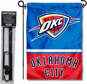 WinCraft Oklahoma City Thunder Garden Flag with Stand Holder