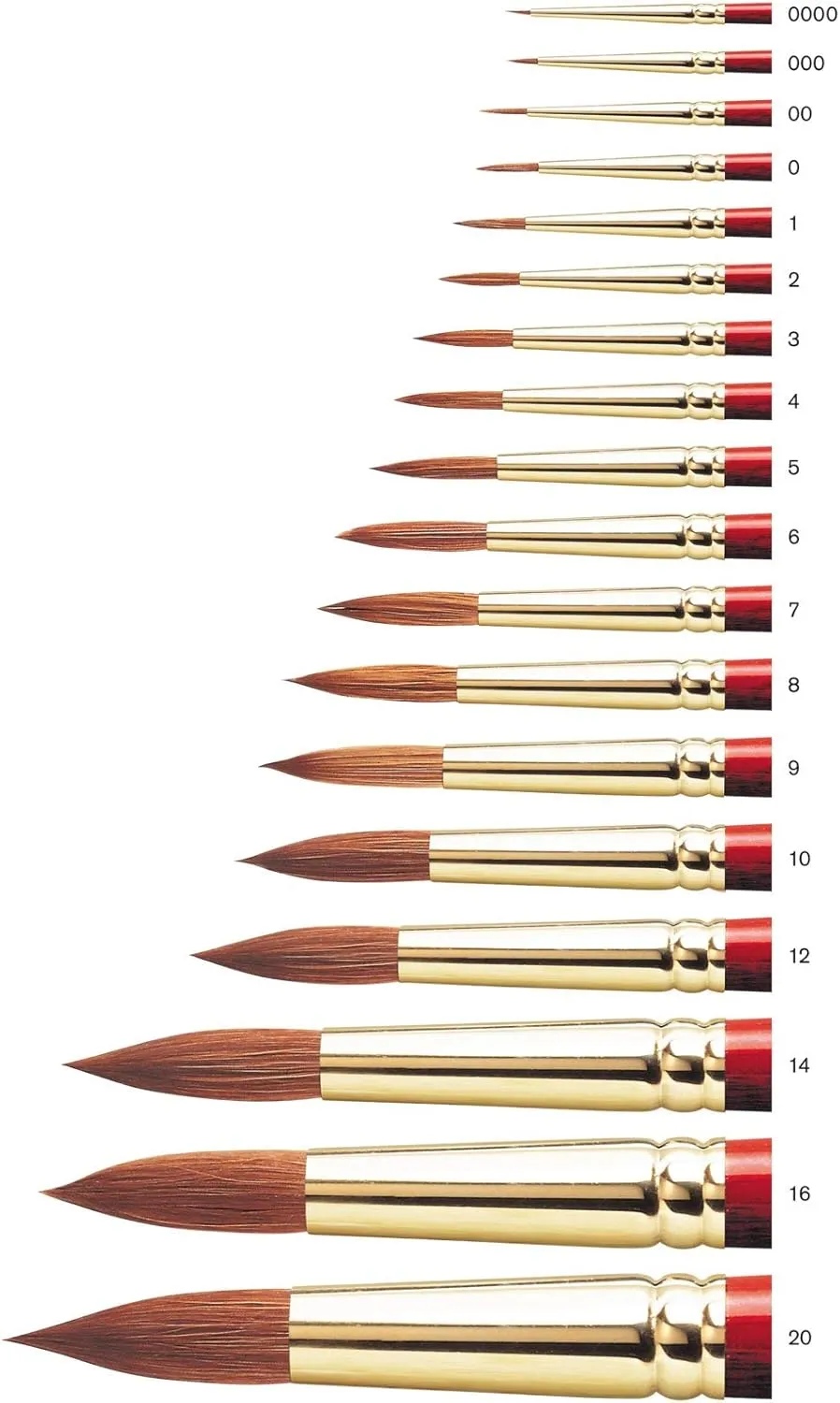 Winsor & Newton Sceptre Gold II Series 101 Short Handle Brush-Round #12