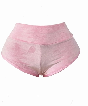 Women Retro Solid Silk High Waisted Scrunch Butt Lifting Booty Shorts Hot Pants