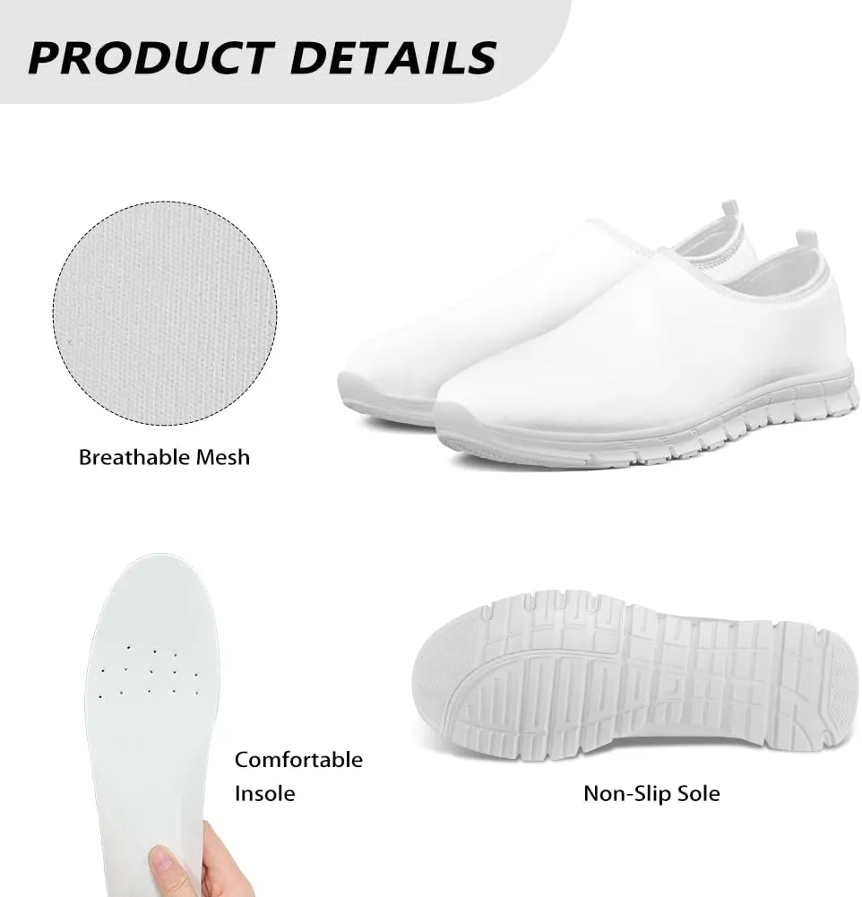 Women's Nurse Slip On Shoes Low-Cut Comfortable Casual Walking Flat Loafers Outdoor Non Slip Sports Running Sneakers