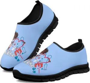 Women's Nurse Slip On Shoes Low-Cut Comfortable Casual Walking Flat Loafers Outdoor Non Slip Sports Running Sneakers