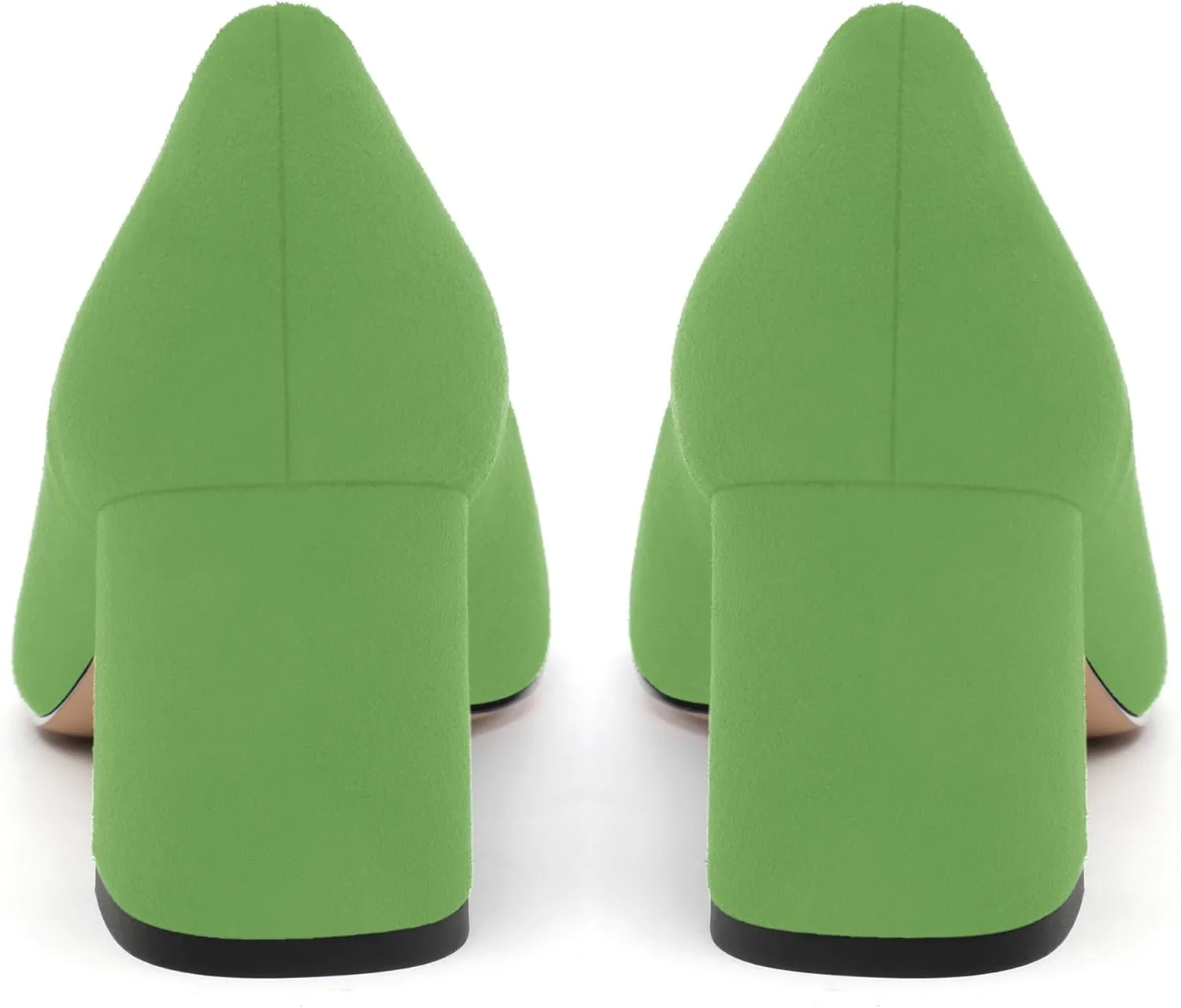 Women's Pumps, Round Closed Toe Chunky Heels, Slip On Fashion Comfort Solid Working Wedding Dressy Shoes for Women