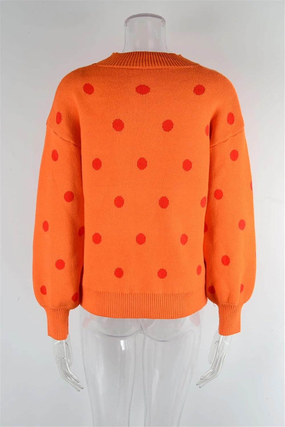 Womens Autumn Winter Sweaters Warm Comfortable Pullovers Casual Fashion Cardigans Ladies Polka Dot Knit Sweater