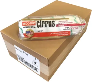 Wooster Brush R195 9 inch Cirrus Paint Roller Cover 3/4 inch Nap - Pack of 12