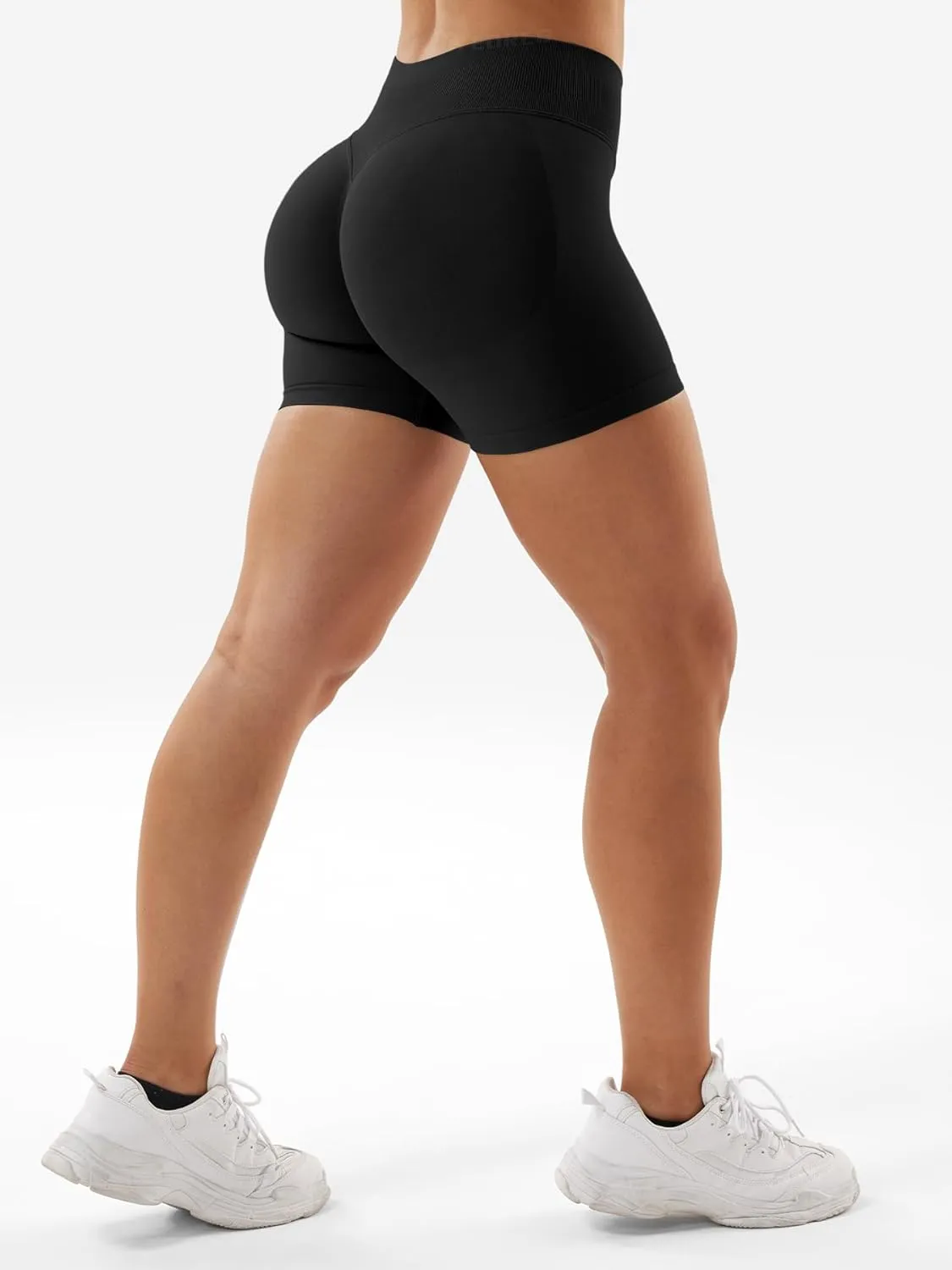 YEOREO SoftHue Women Workout Gym Impact Shorts Hidden Scrunch Butt Lifting 3.6"/4.5"/6" Seamless Shorts