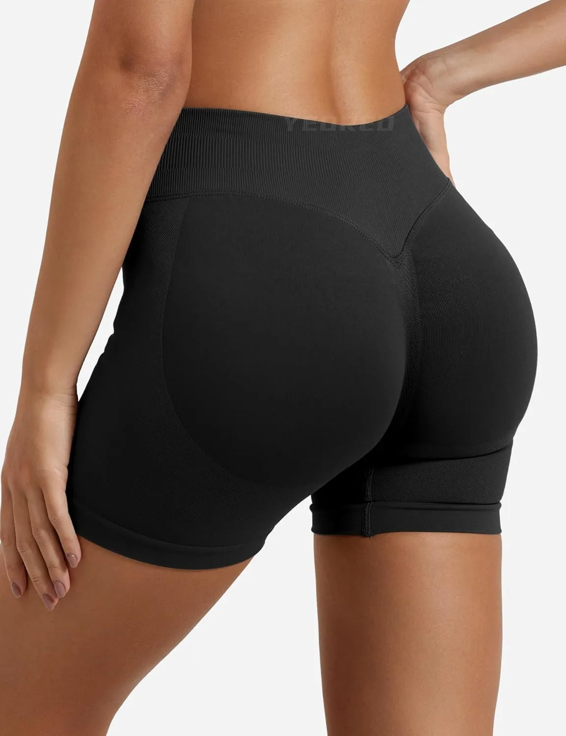 YEOREO SoftHue Women Workout Gym Impact Shorts Hidden Scrunch Butt Lifting 3.6"/4.5"/6" Seamless Shorts