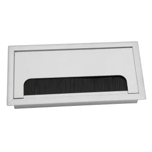 Yinhing Desk Wire Cord Cable Grommets Hole Cover, Square Aluminium Desk Computer Wire Cable Tidy Outlet Insert Hole Top Cover (M)